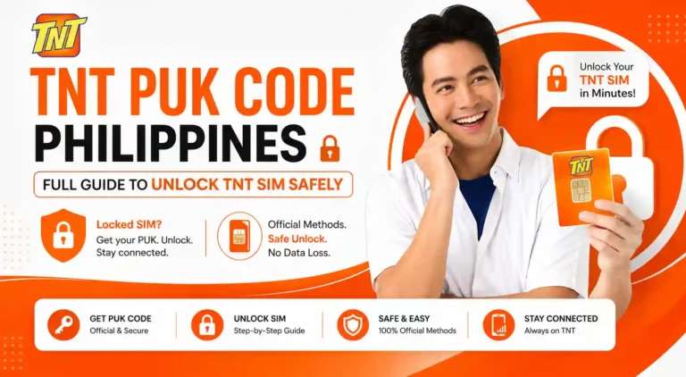 TNT PUK Code 8 TNT PUK Code Philippines feature image showing official SIM unlock guide with secure methods to recover locked TNT SIM safely